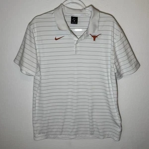 Nike Men’s Texas Longhorns Football On-Field Dri-Fit Striped Polo Shirt Large - Picture 1 of 9
