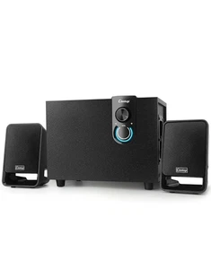 40W AC Powered Computer Speakers with Subwoofer, 2.1 Wooden PC Speaker with S... - Picture 1 of 6