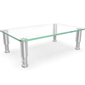 Clear Computer Monitor Stand Riser With Height Adjustable Multi Media - Picture 1 of 7