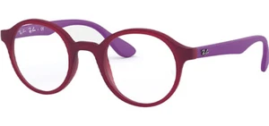 Ray-Ban Junior Matte Transparent Fuxia Round Eyeglass Frames - RY1561 3782 43 - Picture 1 of 3