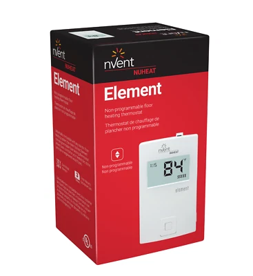nVent Nuheat AC0057 ELEMENT Non-Programmable Floor Heat GFCI Thermostat 120/240V