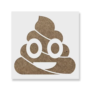 Emoji Poop Stencil - Durable & Reusable Mylar Stencils - Picture 1 of 5