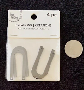 Bead Landing Creations - Componentes metálicos en forma de U 40,5 mm - Hematita - Imagen 1 de 3