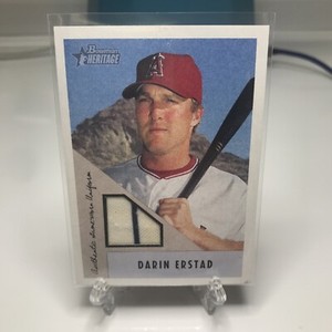 DARIN ERSTAD PATCH 2002 Bowman Heritage Authentic Game Used Jersey #BH-DE ANGELS