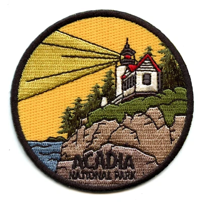 Acadia National Park Patch Travel Memory Badge Embroidered Iron On - Image 1 of 2