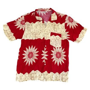 Adrian Jordan Floral Shirt Hawaiian Pattern Summer 90s Red Mens XL - Picture 1 of 7