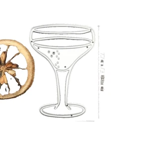 Margarita Glass Cocktail Mexico Party Wine Metal Dies Standard Thin  2 1/8" x 3" - Picture 1 of 1