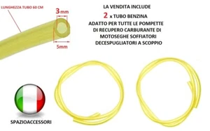 2 X TUBO BENZINA TUBO SERBATOIO DECESPUGLIATORE MOTOSEGA SOFFIATORE TAGLIAERBA - Foto 1 di 3