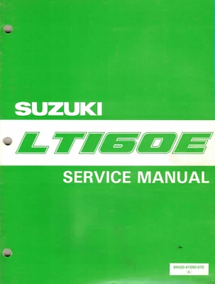 NOS 正品铃木经销商服务/维修手册 LT160E Quadrunner 1989 — 第 1/2 张图片