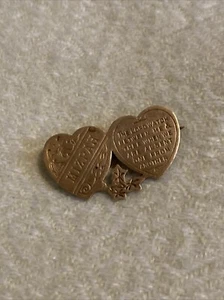 ANTIQUE BRASS MIZPAH SWEETHEART BROOCH - Picture 1 of 4