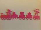  Cardmaking Embellishments Die Cuts Pink Card Animal Trains Qty 8 - 13.2x3.7cms