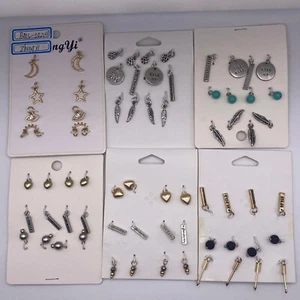 34 Pairs Elegant Jewelry Pendant Trinket Charms Set Assorted Designs Charms - Picture 1 of 23