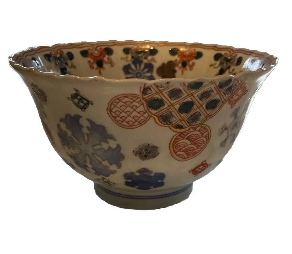 ANTIQUE JAPANESE RICE BOWL 4” Tall 6.5” Wide - Image 1 of 4
