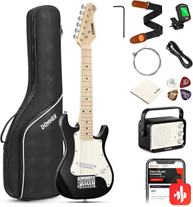 Donner 30 Inch Kids Electric Guitar Beginner Kit Junior ST Style Mini Guitar
