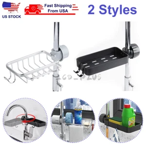 Drain Rack Storage Holder Shelf-Kitchen Sink Faucet Sponge Soap Bathroom US - Picture 1 of 17