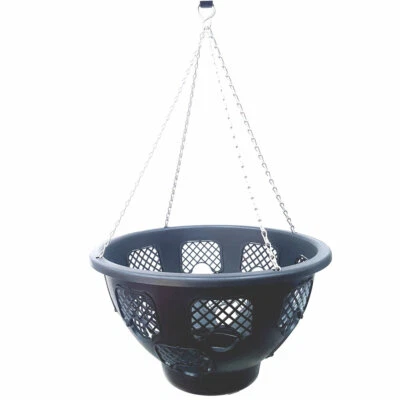 Hanging Baskets 14" Black ORIGINAL PLANTOPIA Easy Fill Pack of 4