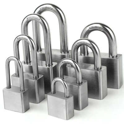 All Weather Marine Grade Padlock 304 Stainless Shackle 30mm/40mm/50mm/60mm - Image 1 of 4