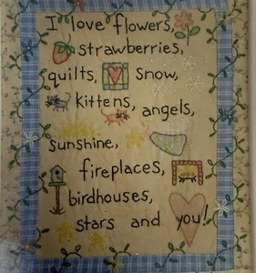 VTG Bareroots #39 “I Love You” Stitchery Barri Sue Gayest Pattern Quilt Kitten - Picture 1 of 8
