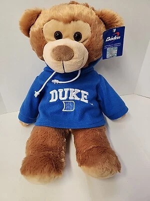 Duke University Baden Teddy Bear W/ Blue Sweatshirt Embroidered New W/ Tag Rare - Image 1 of 4