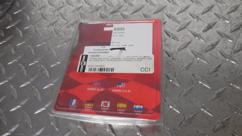 Línea de freno universal Goodridge para motocicleta 43" Harley Chopper Café Honda Kawasaki Foto 1 de 4