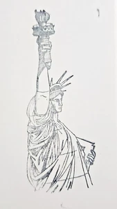 Sello de tinta de goma vintage - Estatua de la Libertad - Sello grande - Imagen 1 de 3