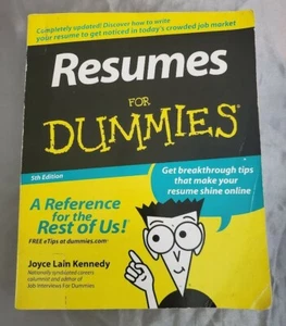 📙📖 Resumes For Dummie, Joyce Lain Kennedy - Picture 1 of 2