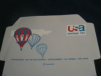 Scott US #UC46,15 Cent Hot Air Ballooning Air Letter Sheet Unfolded, MNH, 1973.. - Image 1 of 2