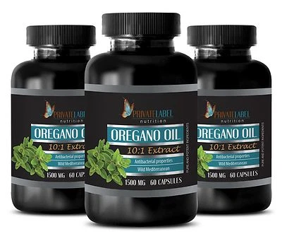 Suplemento Dietético - Aceite de Orégano 1500mg - Anti Envejecimiento - 180 Cápsulas Foto 1 de 4