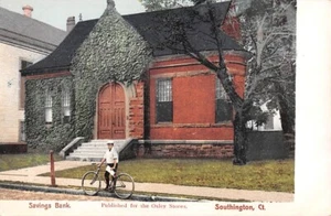 SOUTHINGTON, CT ~ SAVINGS BANK, Pub by AMERICAN NEWS CO ~ 1910s - Picture 1 of 3