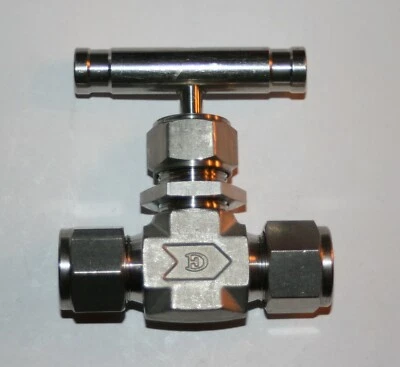   1/2" Tube 316ss Needle Valve (5000 Psig) Hy-Pro NV3H-8T - Image 1 of 3