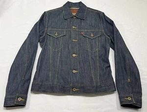 Levi’s Jacket Mens Medium Trucker USA Made Vintage Denim Capital E Dark Wash EUC - Picture 1 of 11