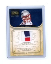 2012 National Treasures Century Wes Welker Patriots 3-Color Logo Patch /49