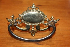 Antique Cast Bronze Dresser Drawer Drop Bail Escutcheon Back Plates G-1 - Picture 1 of 5