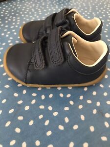 Clarks Baby Shoes 3.5H Extra Wide Roamer Craft Toddler Navy Leather