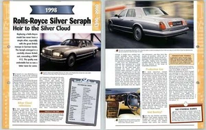 Rolls Royce Silver Seraph - 1990/2000 A Century Of Cars - Hachette Page - Picture 1 of 1