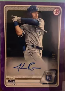 JOHN RAVE 2020 BOWMAN AUTO PROSPECT PURPLE #D 66/250 - Picture 1 of 1
