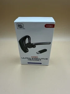 Delton K130 Wireless Noise Canceling Bluetooth Computer Earbud Headset - Black - Picture 1 of 3