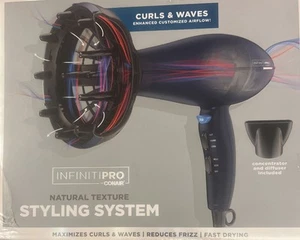 InfinitiPro by Conair 1875W Texture Styling Hair Dryer for Natural Curls & Waves - Picture 1 of 1