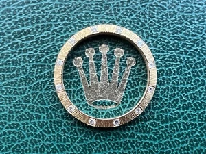 Genuine Rolex Bark Bezel 12 Diamond For 26mm Datejust 6927 6917 OC#1557 - Picture 1 of 6