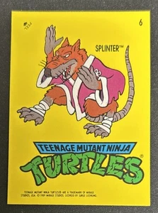 1989 Topps Teenage Mutant Ninja Turtles TMNT Sticker Card Splinter #6 VG/EX - Picture 1 of 2