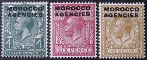 Morocco Ag. Sg.59a, 60b & 61b, all type 'B', fine m/mint. - Picture 1 of 1