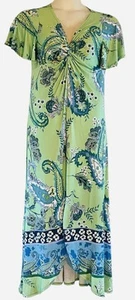 NEU One World Blumen Maxikleid Gr. M Neu mit Etikett Boho Festival Mint Blau Fee Sommer - Bild 1 von 10
