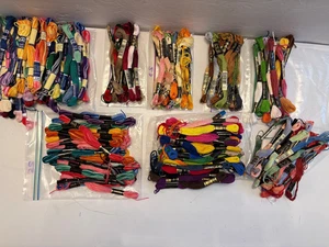 Mixed Lot Embroidery Floss Thread mixed Colors, OVER 200 SKEINS, DMC PRISM IRIS - Picture 1 of 18