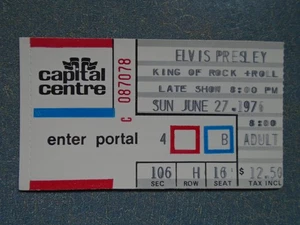 Elvis Presley Capital Centre Ticket Stub - Landover Maryland June 27, 1976 - Picture 1 of 2