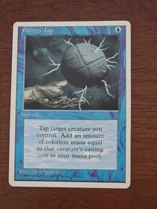 Energy Tap 4ED Stregoneria Rampa Blu MTG 1995 Daniel Gelon Comune - Foto 1 di 1