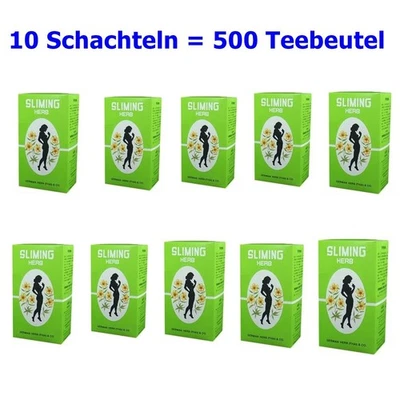 10x Hierba Alemana Adelgazante Té Dieta Control de Peso Quema Ajuste Laxante 500 un. Foto 1 de 4