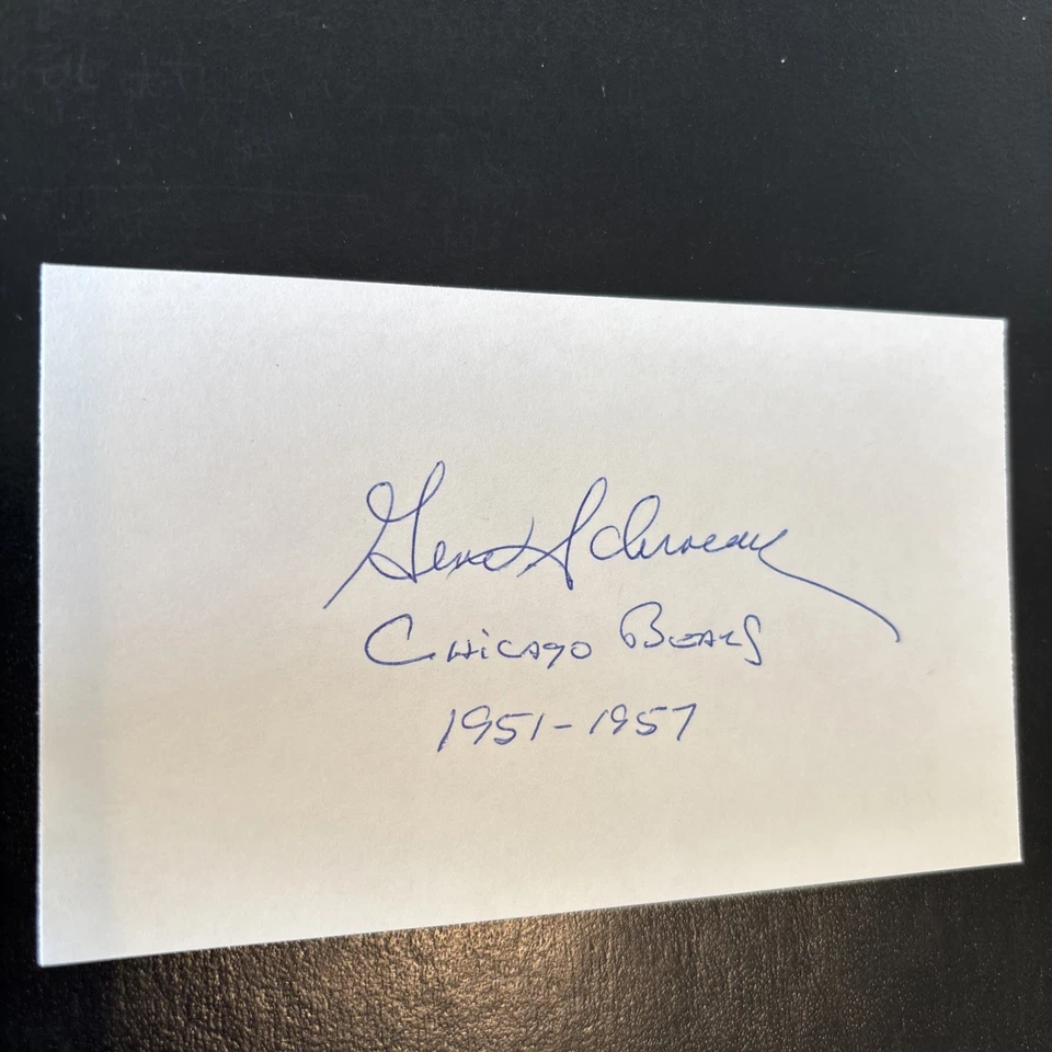 Gene Schroeder (Virginia - End/DB) ‘51 Chicago Bears, Died 2025 - Image 1 of 1