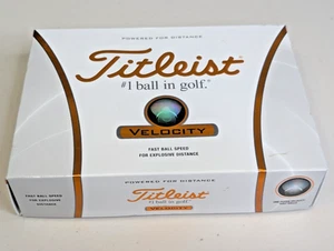 Titleist Velocity Golf Balls 12 Pack Company Logo New In Box #1 Ball In Golf - Picture 1 of 8
