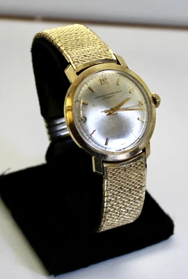 Relógio de pulso masculino vintage Girard Perregaux gyromatic ouro maciço 14K - Imagem 1 de 4