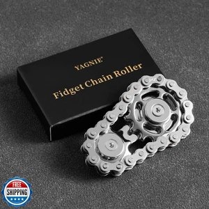 Metal Fidget Chain Hand Finger Spinners Spinning Roller Toy for A - Picture 1 of 5